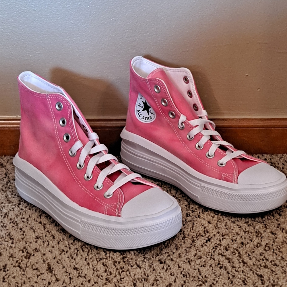 Chuck Taylor All Star Converse Youth Chaos Fuchsia Platform Youth 6 Women 8